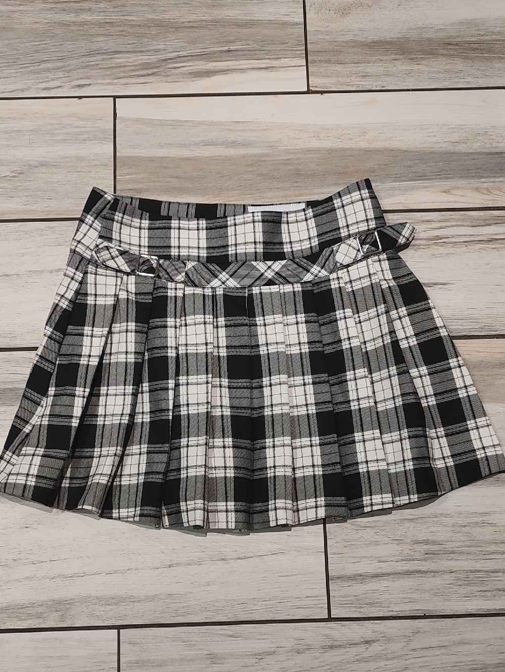 Zara Plaid Pleated Skirt